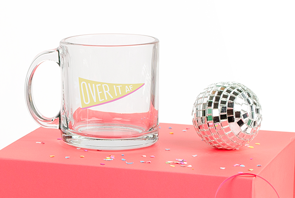 Glass Mug: Over It AF