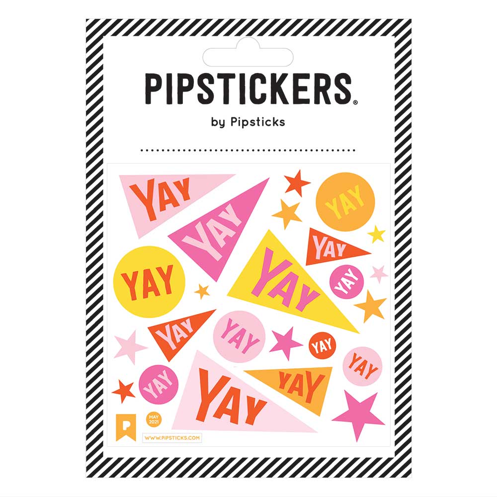 Fuzzy Yay Flags Stickers