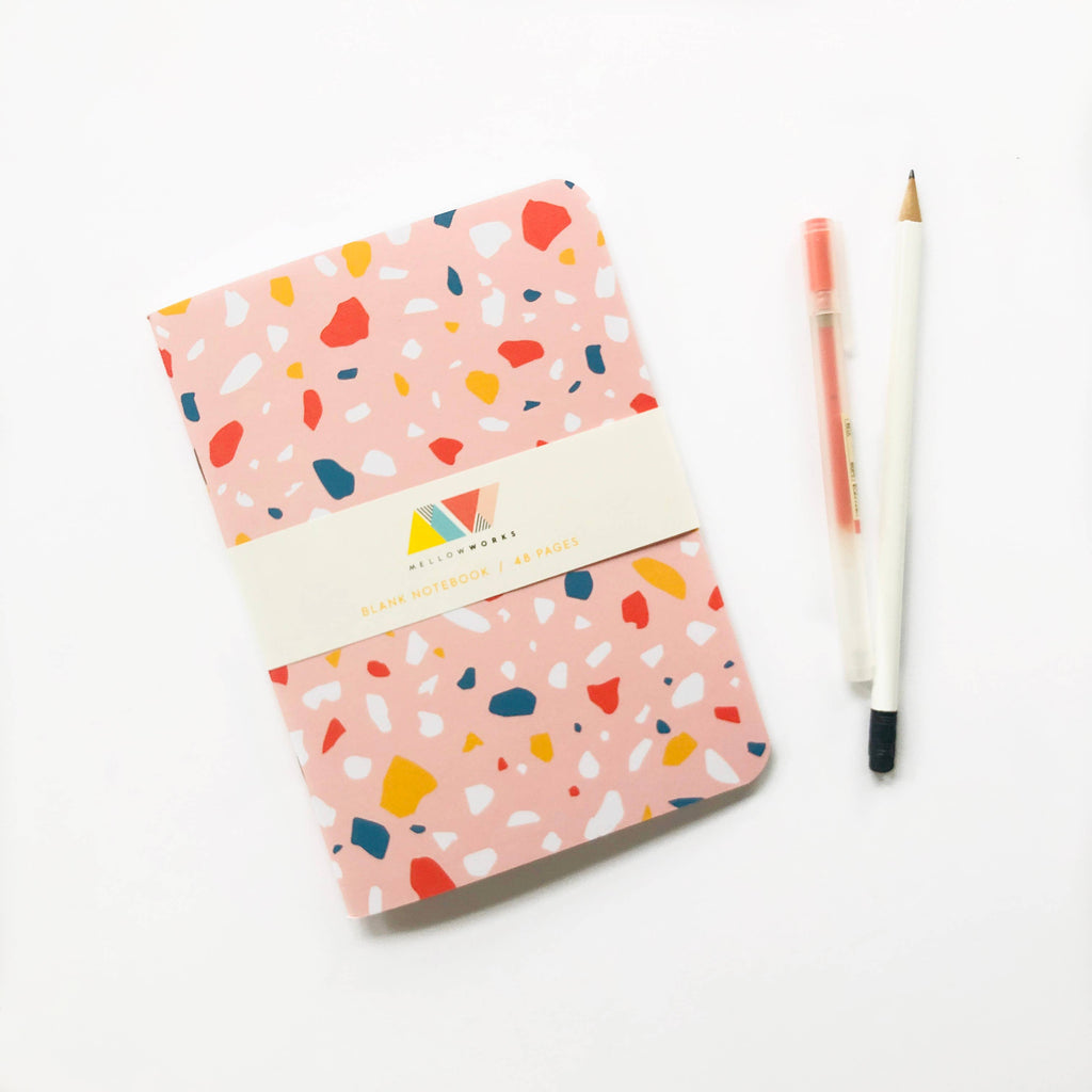 Blush Terrazzo Pattern Notebook