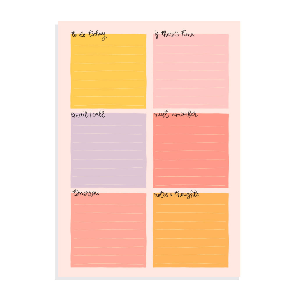 Pastel Daily Planner A5 Notepad