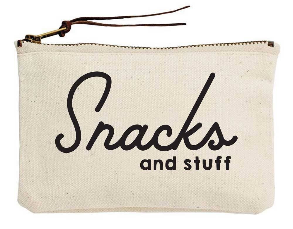 Snacks and Stuff Canvas Pouch
