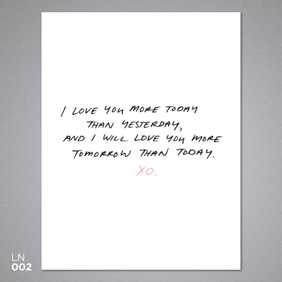 I Love You More Today Card