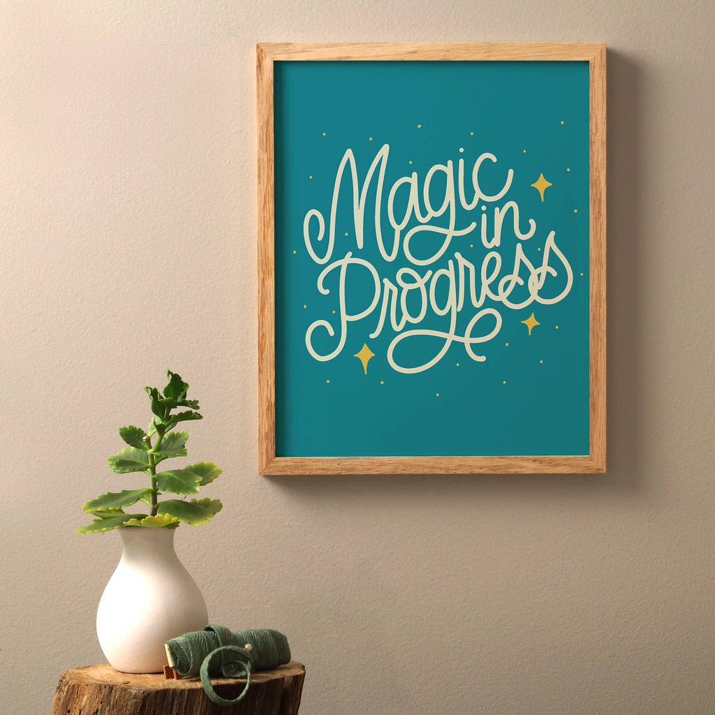 Magic in Progress Deep Aqua 8x10 Art Print