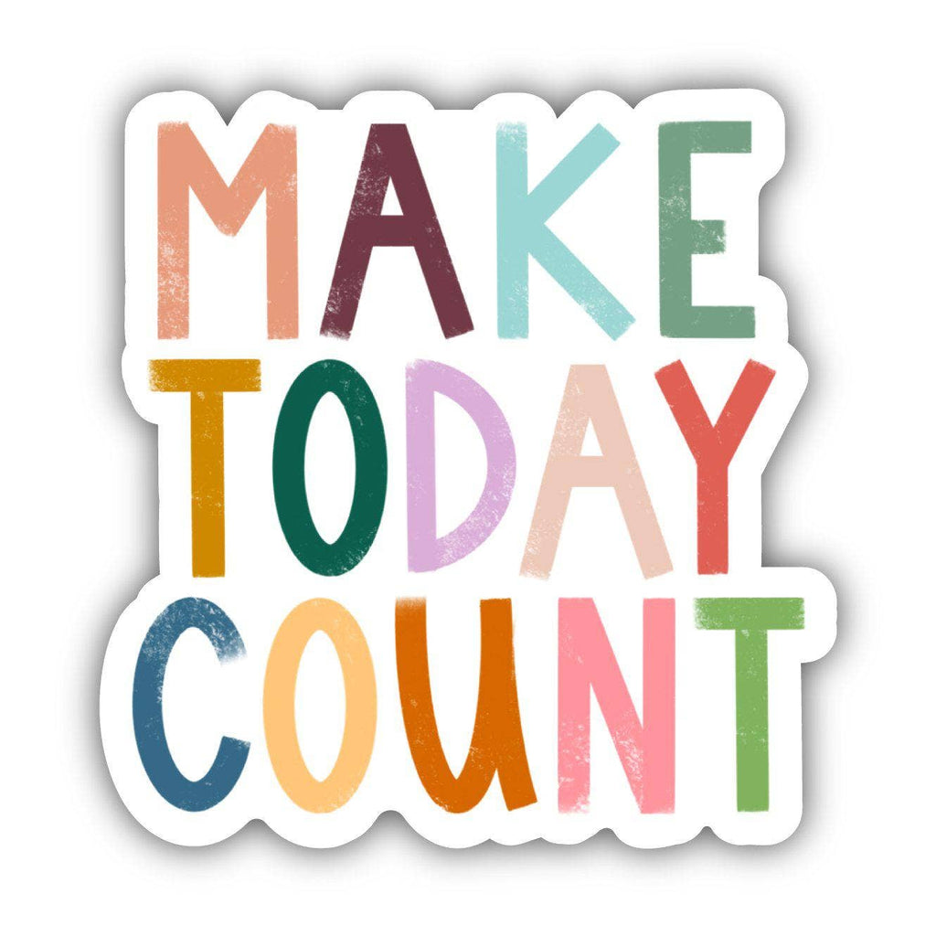 Make Today Count Positivity Lettering Sticker