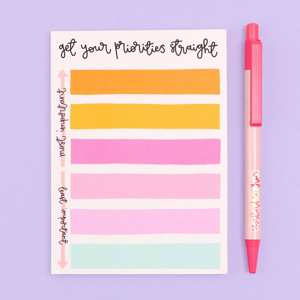 Get Your Priorities Straight A6 Notepad