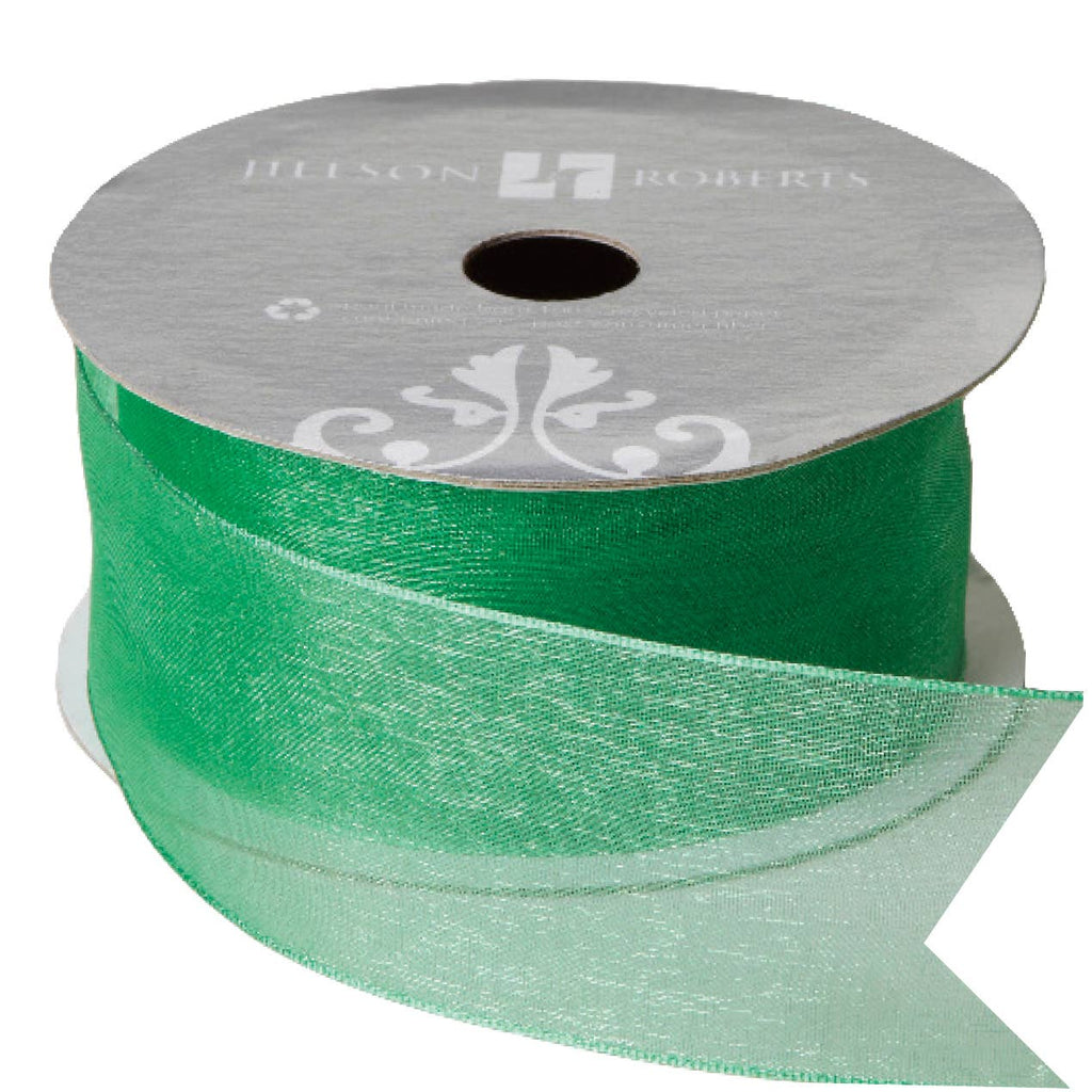 Green Ribbon - Fancy Sheer 1 1/2"