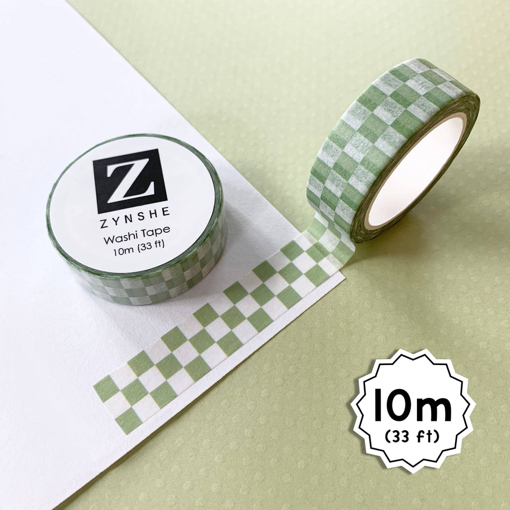 Green Checkerboard Washi Tape