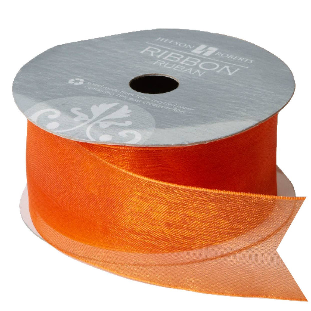 Orange Ribbon - Fancy Sheer 1 1/2"
