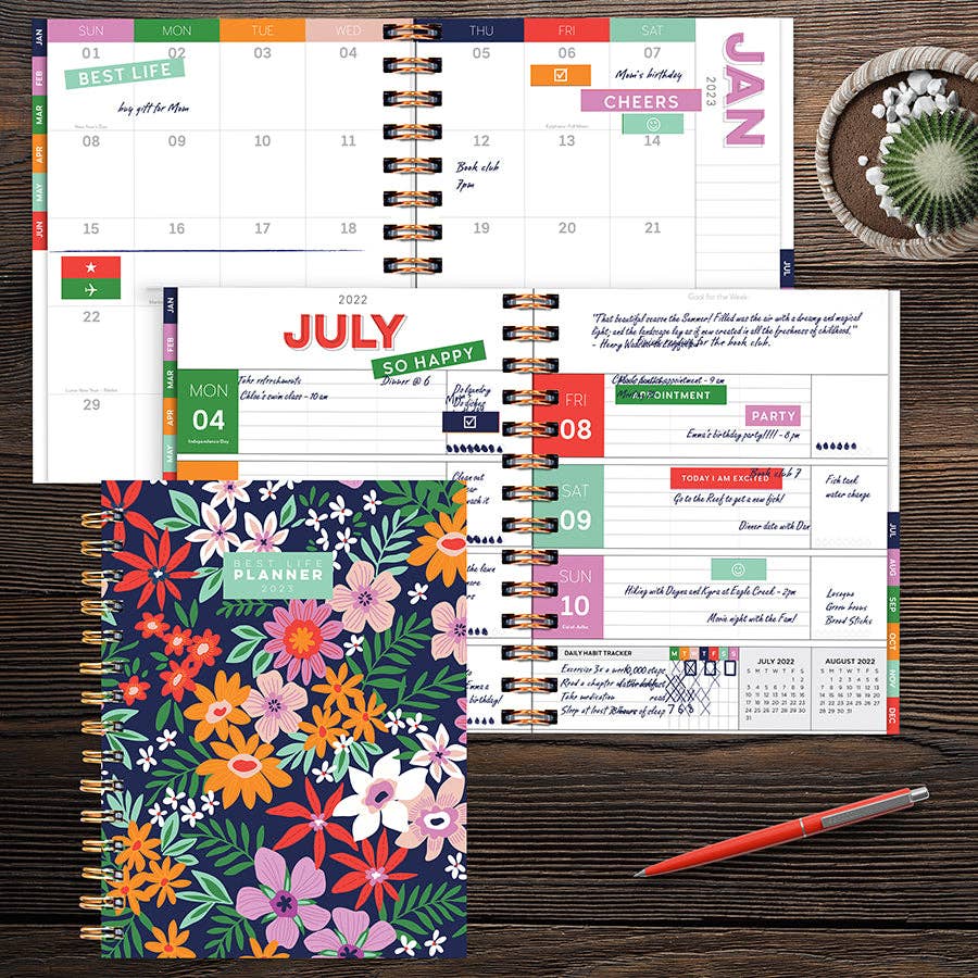 2023 Flower Power Daily Weekly Monthly Luxe Planner