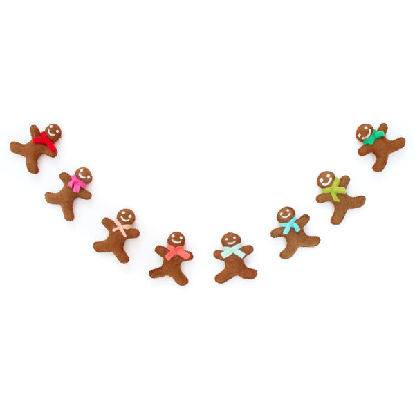 Gingerbread Men Felt Garland