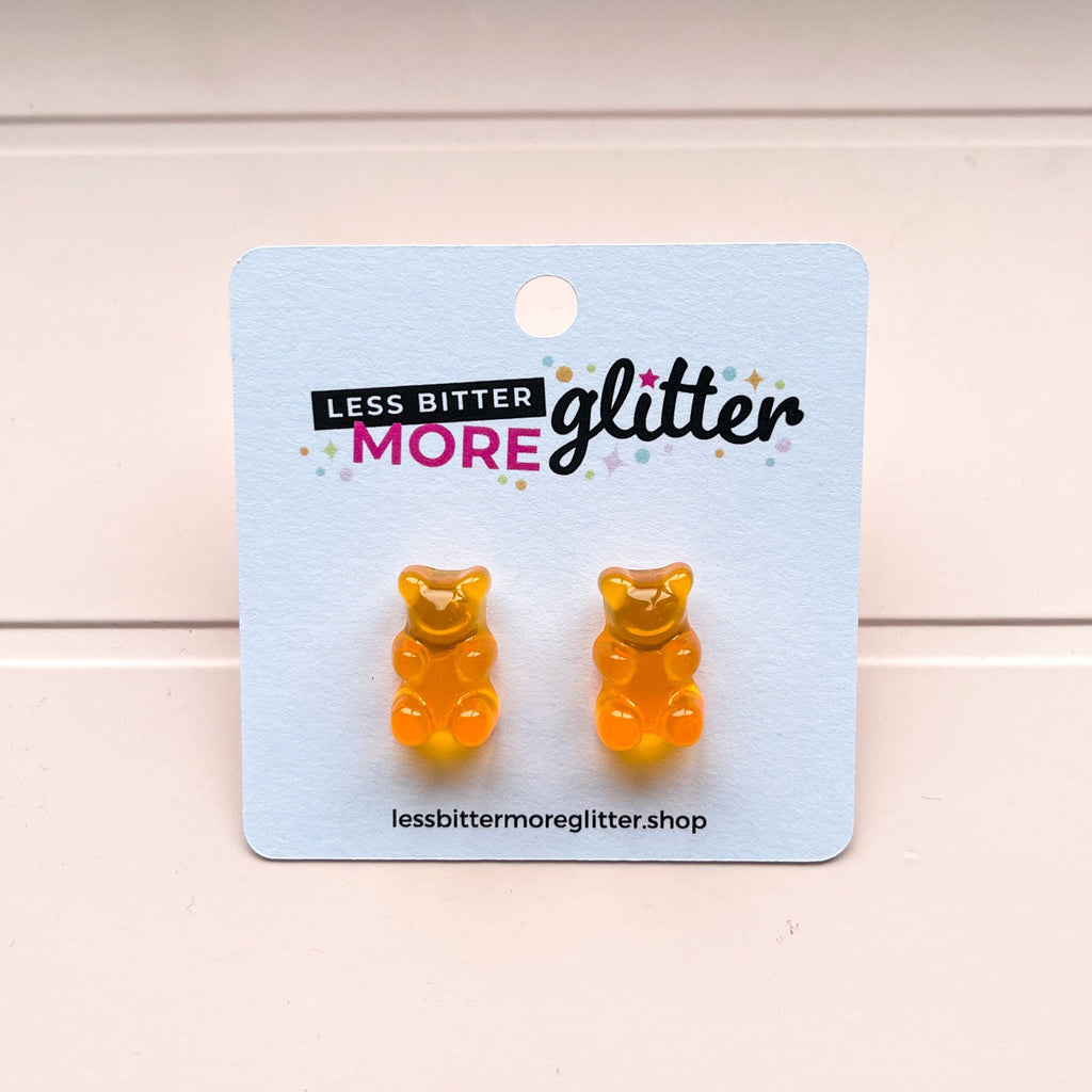 Orange Gummy Bear Earrings