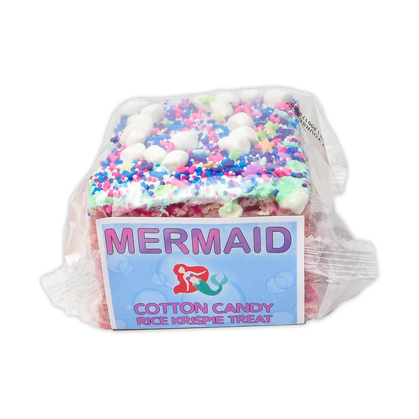 Jumbo Mermaid Cotton Candy Rice Krispie Treat
