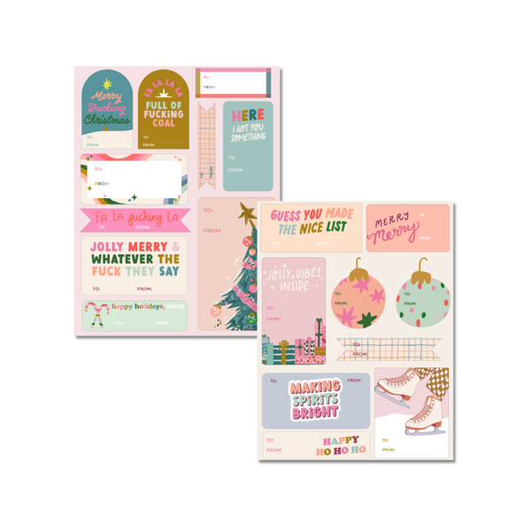 Making Spirits Bright Gift Label Sticker Sheets