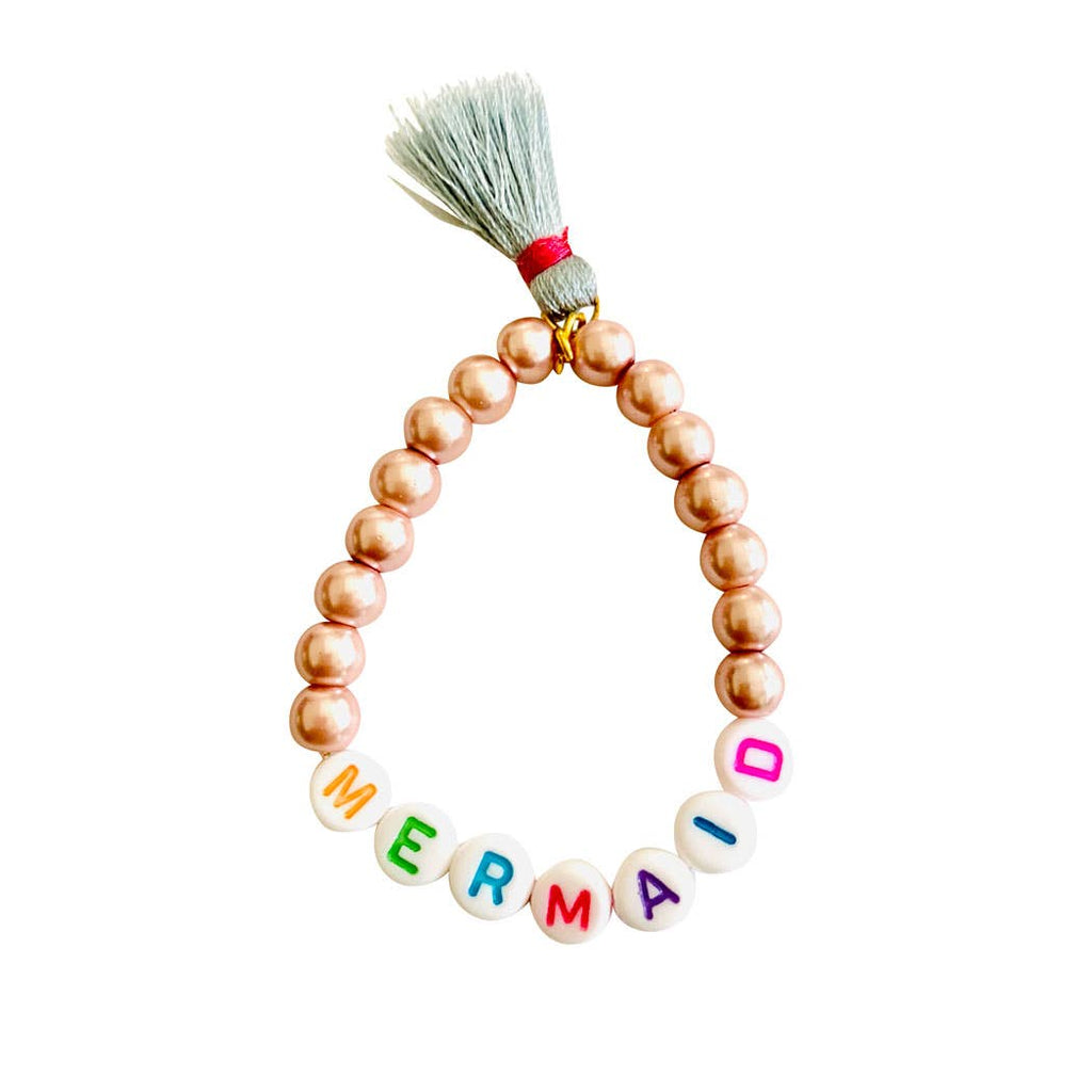 Girls Pearl Mermaid Bracelet with Tassel