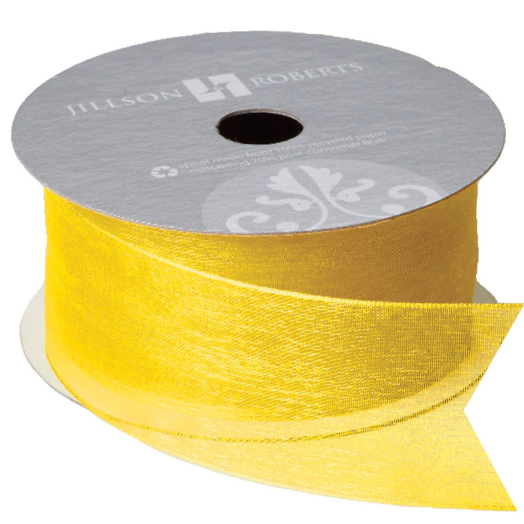 Yellow Ribbon - Fancy Sheer 1 1/2"