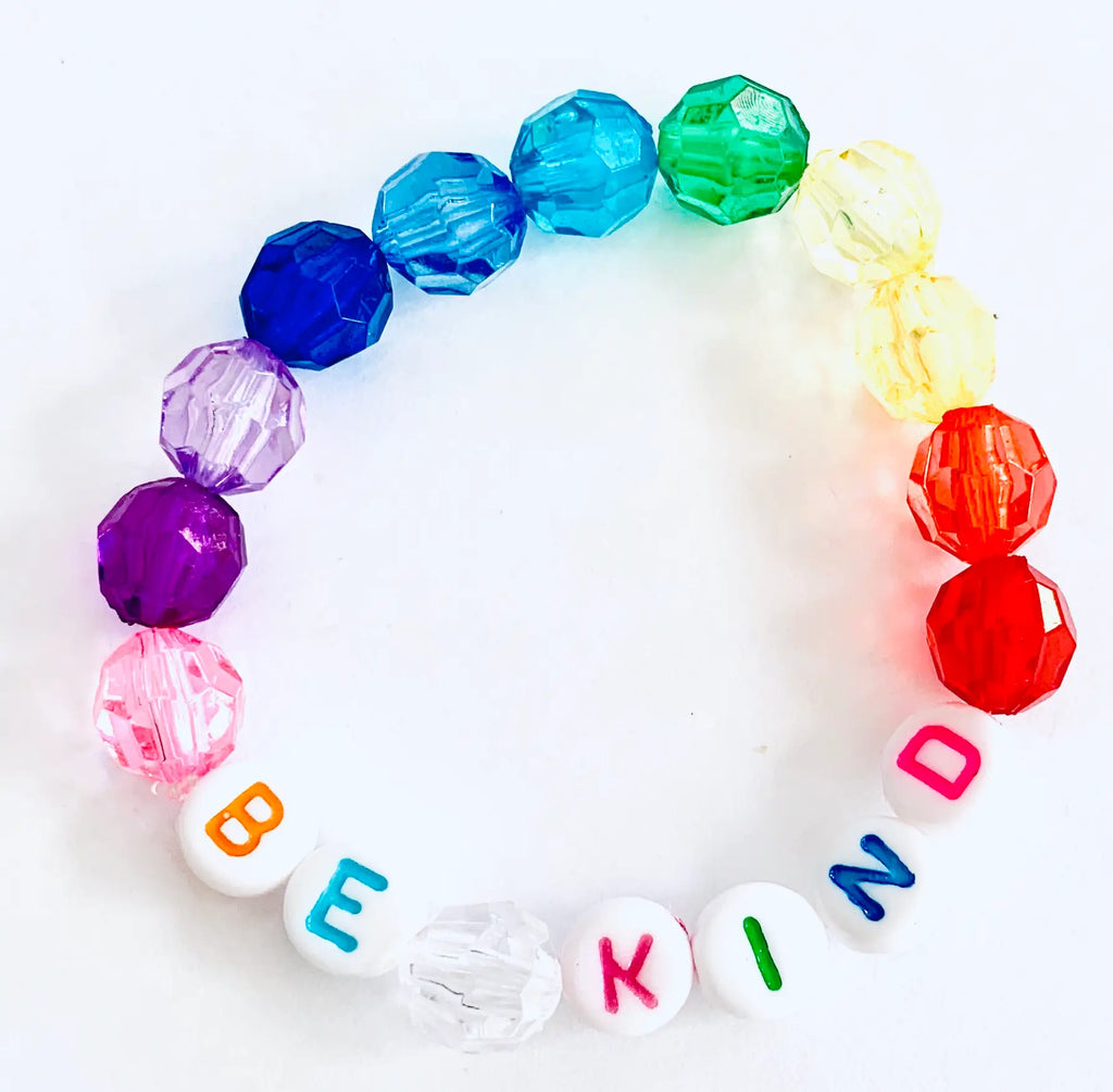 Be Kind Rainbow Beaded Bracelet