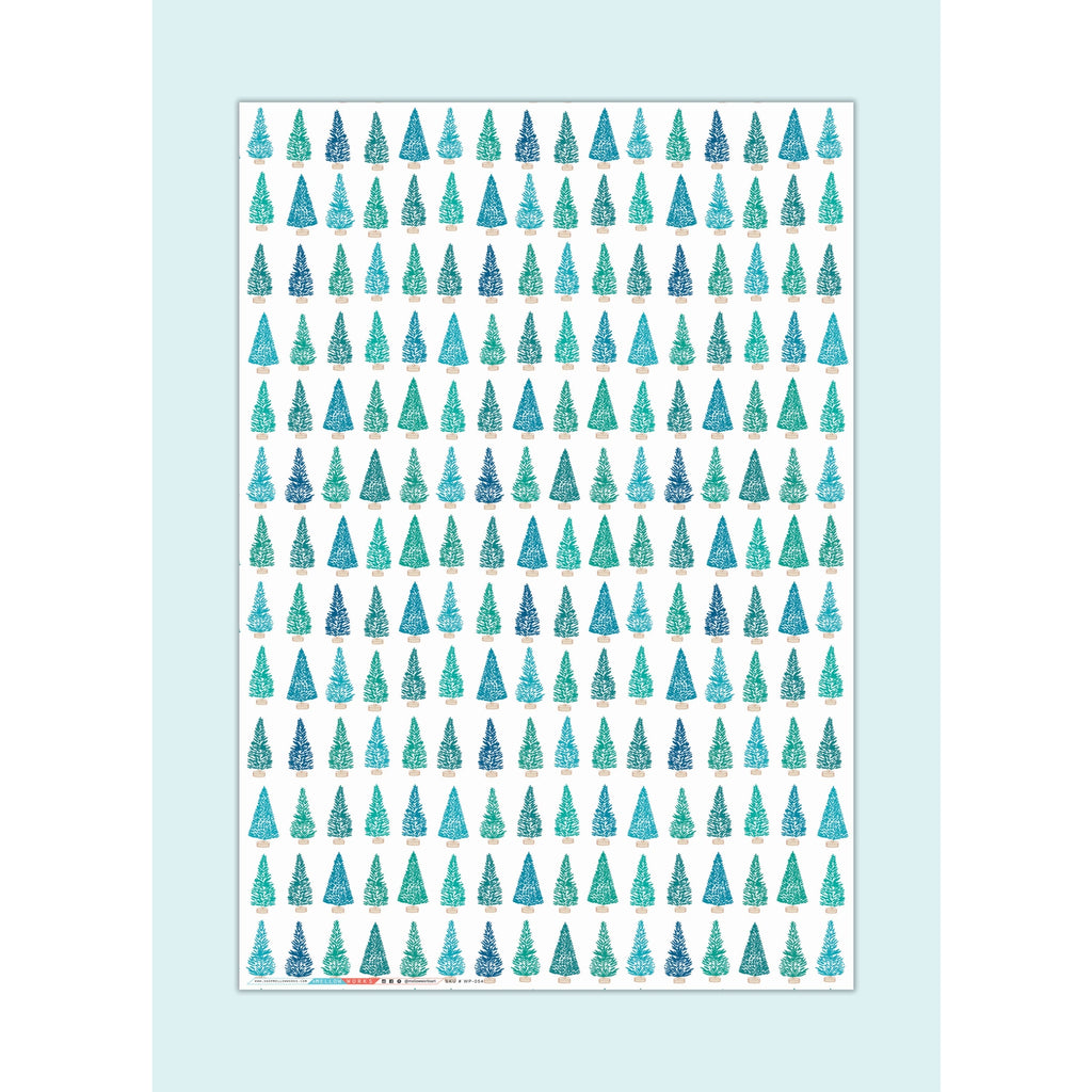 Bottle Brush Forest Gift Wrap - Flat Sheet