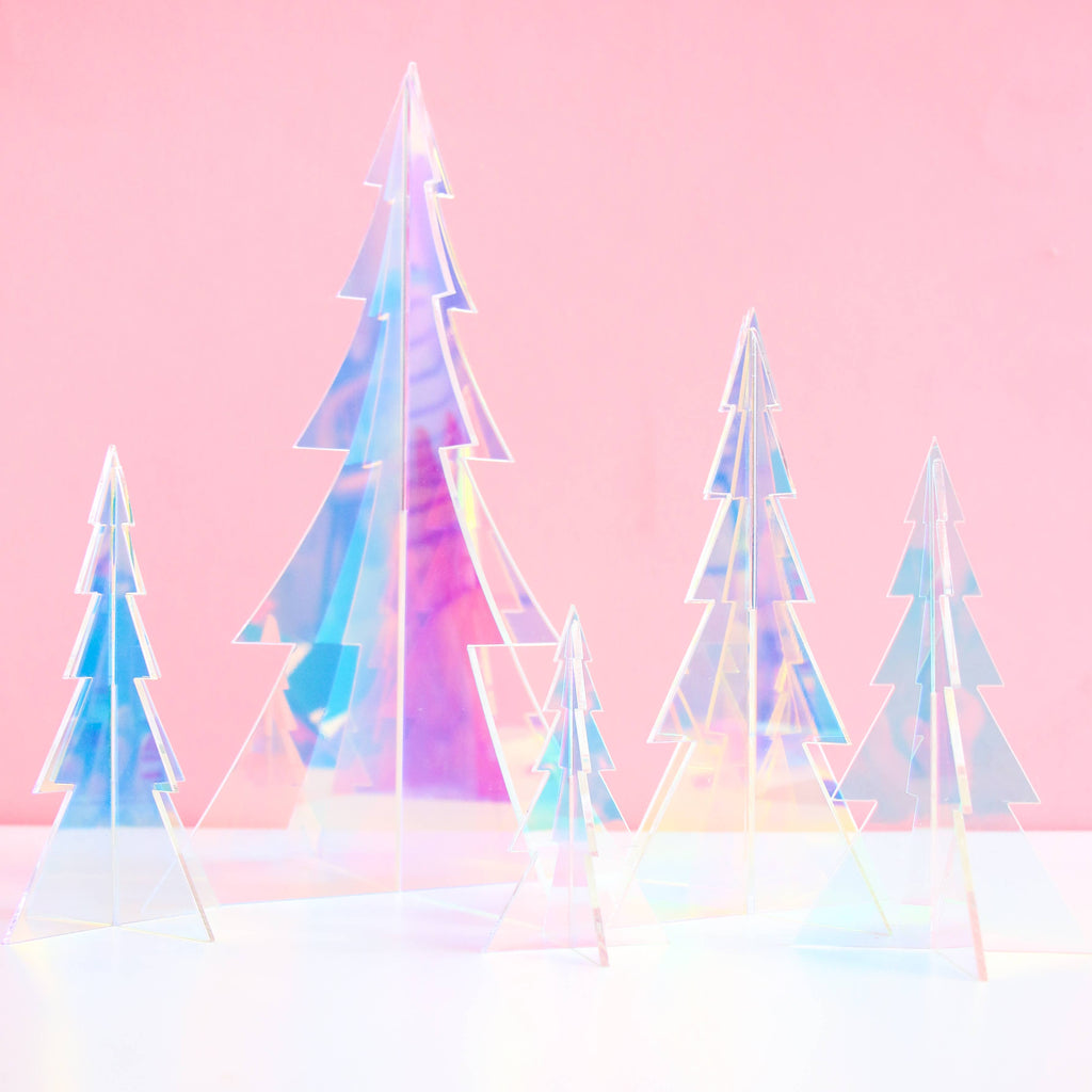 Iridescent Acrylic Tree Christmas Decor
