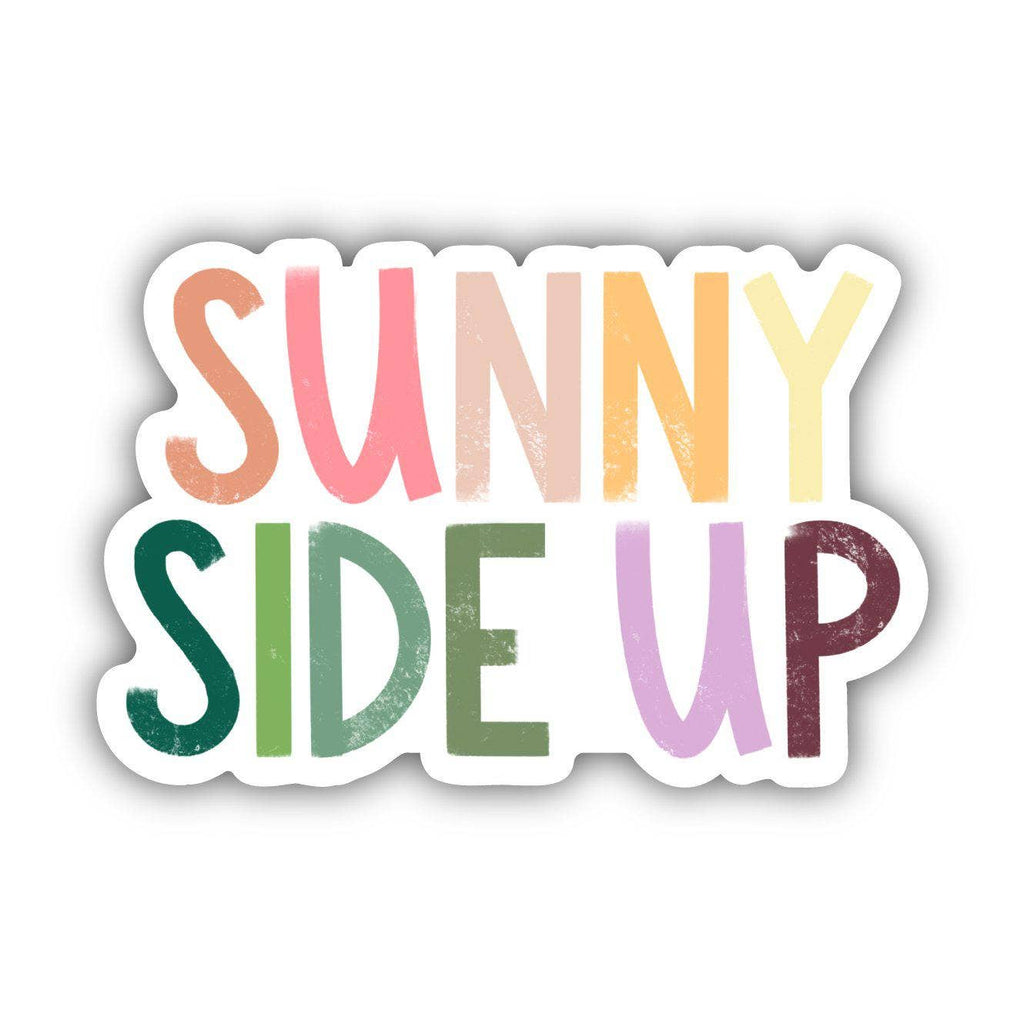 Sunny Side Up Positivity Lettering Sticker