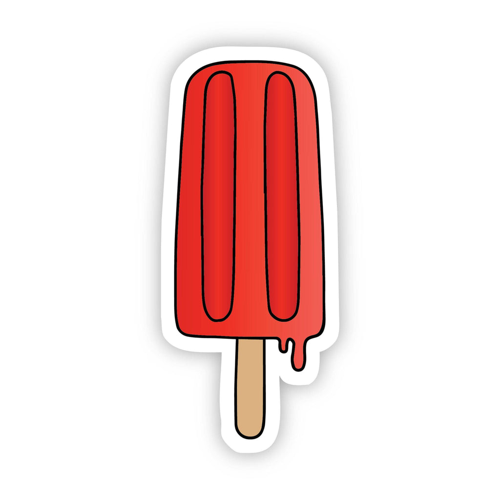 Red Popsicle Beach Aesthetic Sticker