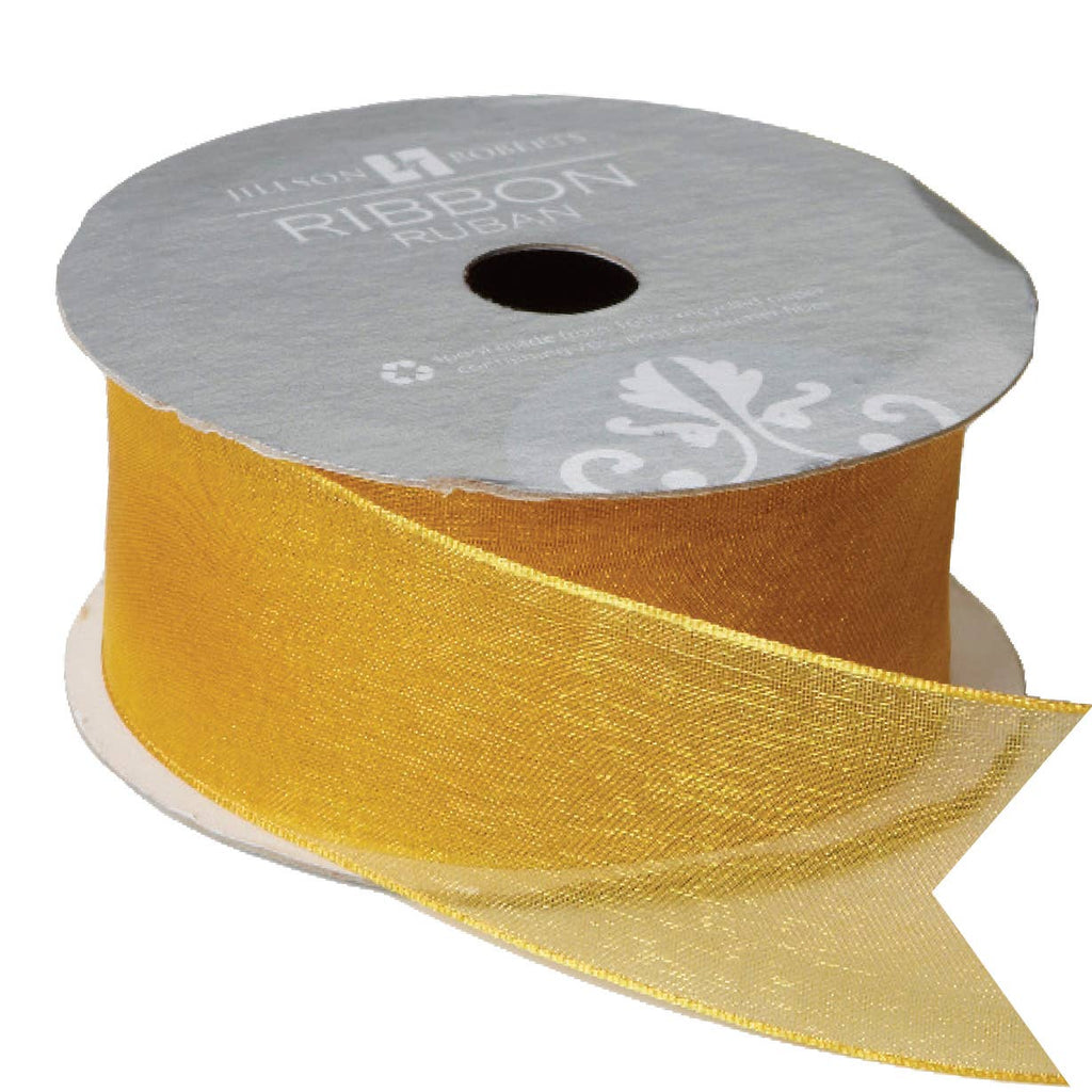 Gold Ribbon - Fancy Sheer 1 1/2"