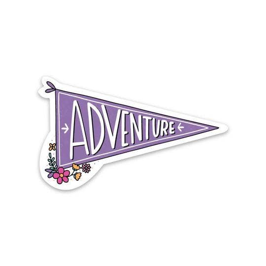 Adventure Flag Laptop Sticker