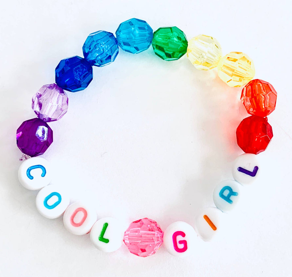 Cool Girl Rainbow Beaded Bracelet