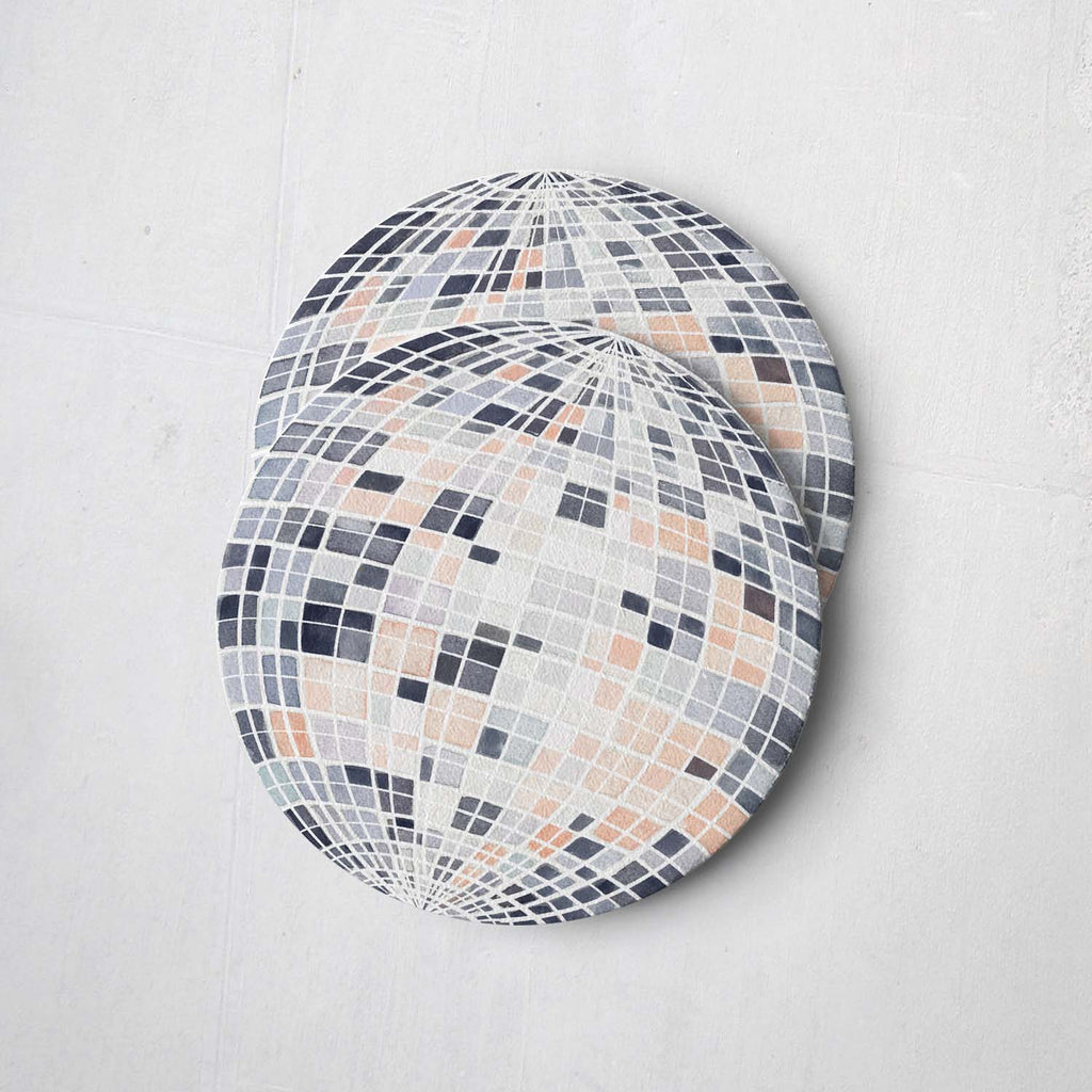 Disco Ball Reusable Chipboard Coasters