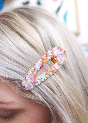 Floral Confetti Hair Clip Pack