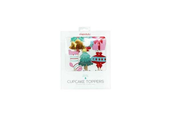 Holly Jolly Christmas - Cupcake Toppers & Wrappers, 12 ct