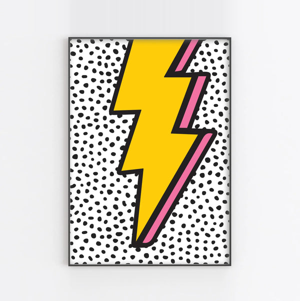 Lightning Bolt Art Print 8x10