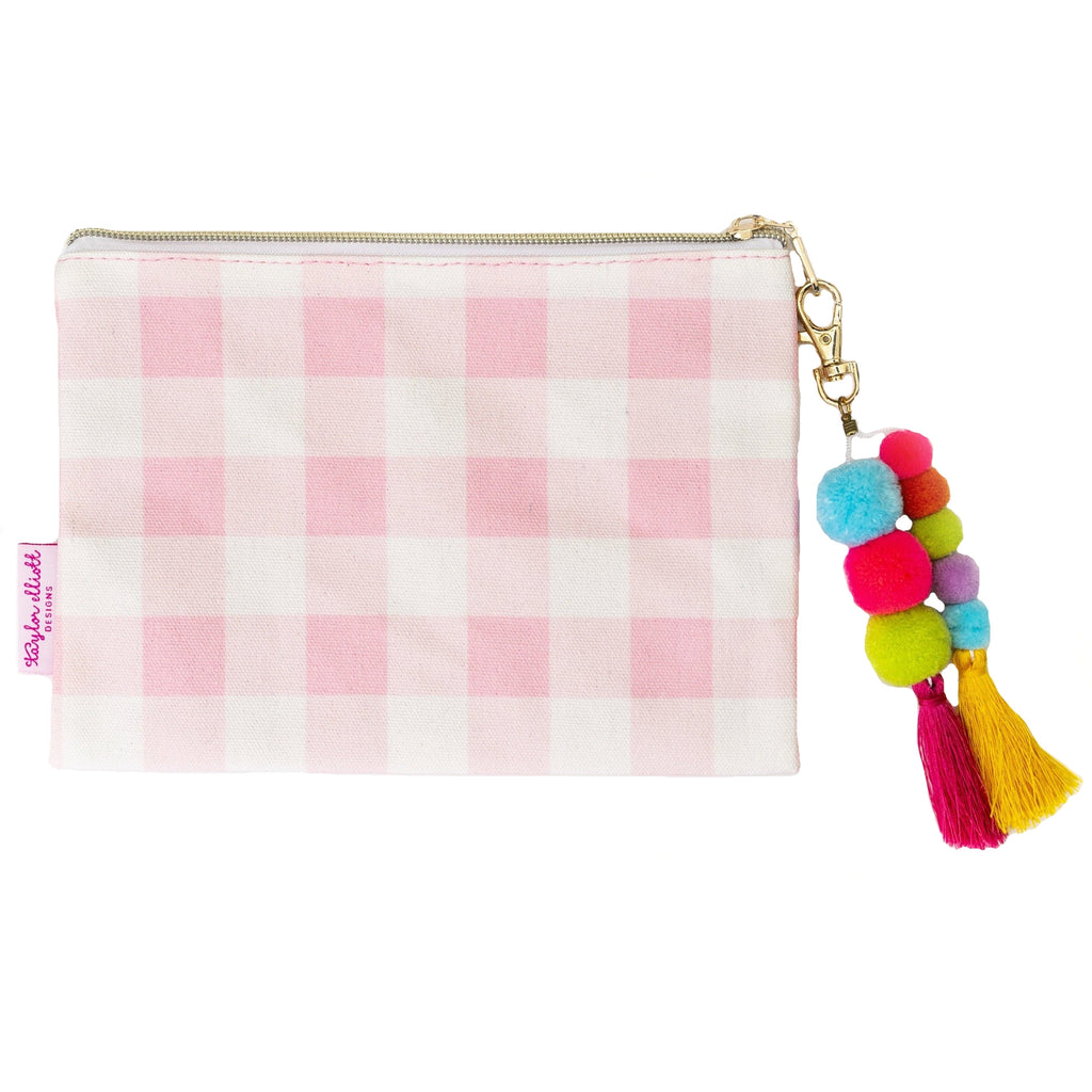 Pink Gingham Pouch