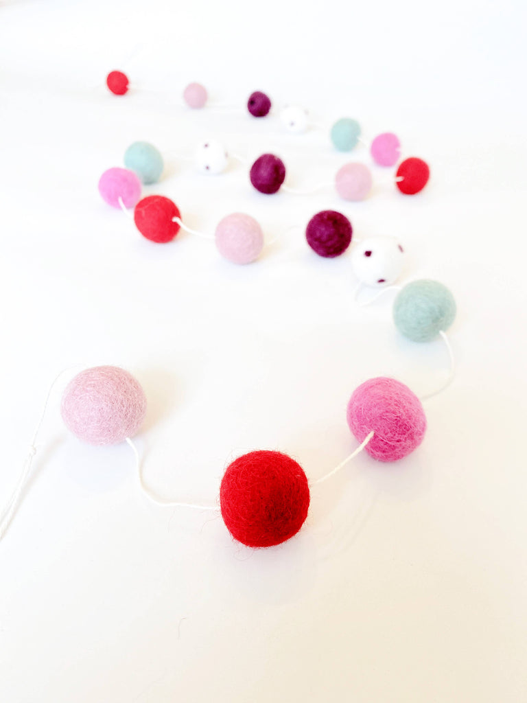 Sugarplum Wool Felt Ball Garland