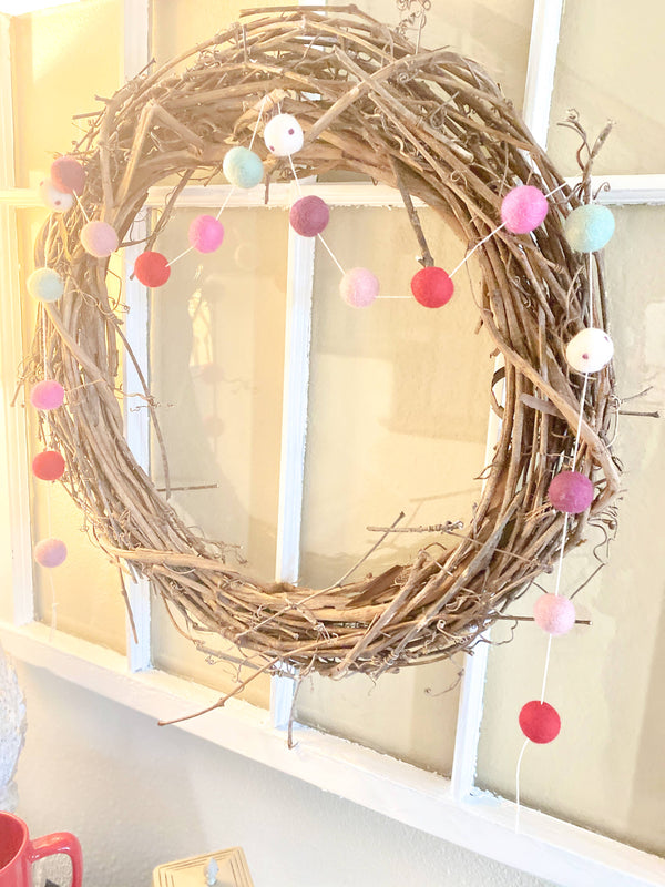 Sugarplum Wool Felt Ball Garland